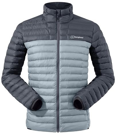 Berghaus Men's Vaskye Synthetic Insulated Jacket | Extra Warm | Durable Coat | Lightweight Design | Puffer Jacket, Monument/Grey Pinstripe
