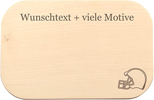 Football Brettchen mit Namen, Gravur mit Spruch + beliebte American Football Motive, für Männer, Frauen, Kids - personalisierte Geschenke von Geschenkissimo
