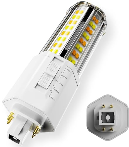 IDO G24q LED Bulb 4 Pin Light - 18W 2400 Lumen Dimmable(3000K/3500K/4000K/5000K/6500K) 42W CFL Replacement PL LED Light Bulb for Bathroom Market Factory Office