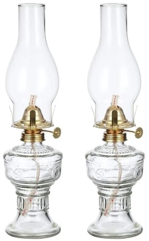 Wylolik Verstellbarer Schalter Kerosin-Licht romantisches Paar Zelt Camping Öllampe Notfall-Desktop-Öllaterne mit Docht nostalgische kleine Kerosin-Lampe Glas Zuhause tragbares Kerosin-Licht