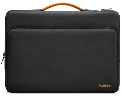 tomtoc Housse de protection à 360° pour ordinateur portable Lenovo, HP, ASUS, Dell, Acer Laptop Notebook Ultrabook 13,5-14,4, résistant à l'eau et aux chocs avec poche pour accessoires