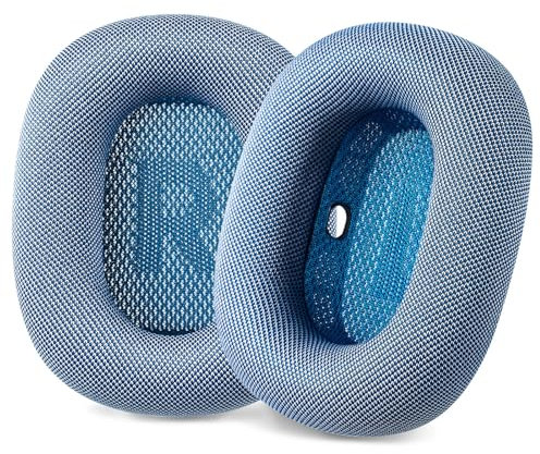 AHG Accessory House Global Upgraded Replacement airpods max ear Cushions pads compatible with Apple AirPods Max Headphones (Sky Blue). Silicone Lined Mesh/High-Density Foam/Strong Magnet