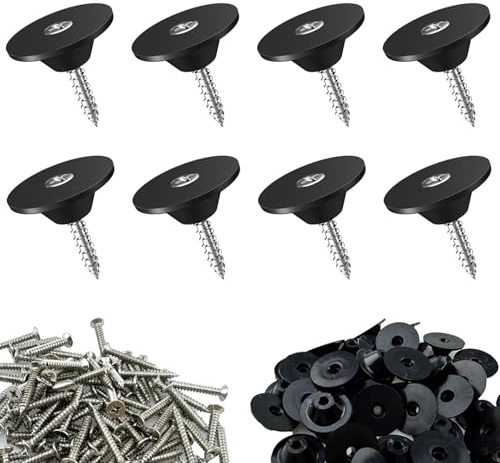 100 chiodi di tenuta per boccole, chiodi di montaggio 3,5 x 30 mm, disco di tenuta: 22 mm, per drenaggio edilizia, aiuole rialzate, vasi di fiori o pareti di cantina1