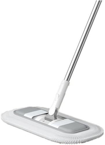 Qxmiguel Mops für Bodenreinigung Flacher Mop 360 ° Rotation Baumwollreihe Mop großer Mopp -Stahl -Mop -Mop -Stange für den kommerziellen und Haushaltsgebrauch