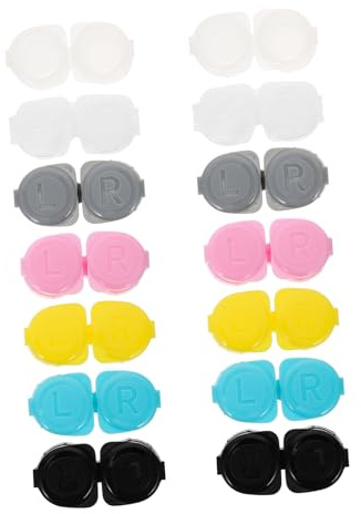 PENIKOKO 14 Stück Teiliges Aufbewahrungsbox für Kontaktlinsen Robuste und Wiederverwendbare Behälter für Tageslinsen für Unterwegs Praktischer Tragetasche