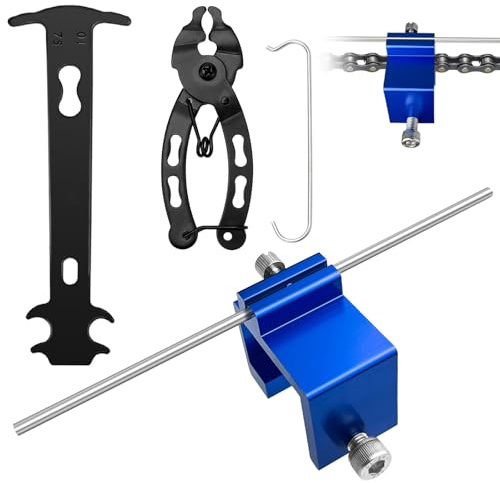WZYTEU Lot de 3 outils d'alignement de chaîne de moto avec rivets de chaîne et pince pour chaîne de vélo, kit de réparation pour motos, VTT et vélos
