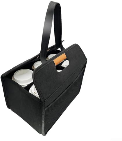 Porte-boisson compact pliable avec cordon de serrage stable, peut contenir jusqu'à 6 tasses, fabriqué à partir de polyester et de plastique PP pour un rangement et un transport faciles