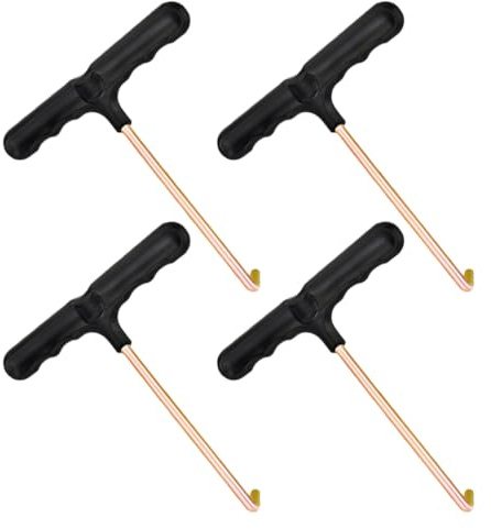 Toyvian 4 Tensores de Cordones para Zapatos Hockey y Patines de Hielo, Herramienta Portátil de Resorte para Apretar Cordones, Accesorio Compacto Negro para Patines Artísticos y