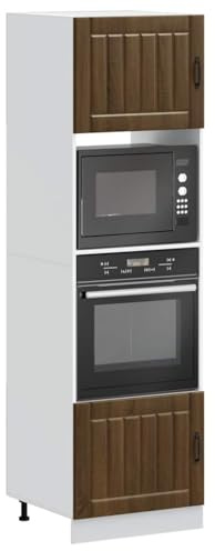 Generisch Herdumbauschränke 2Stk. Lucca Braun Eichen-Optik Holzwerkstoff,Möbel,Schränke,Küchenschränke-3315048