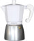 Bastilipo - Cafetera de aluminio de 9 tazas, interior con tratamiento anti oxido, asa aislante blanca, Colori-9-blanco