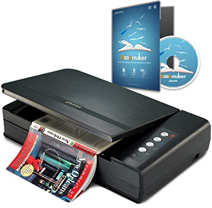 Plustek OpticBook 4900 Scanner with Bookmaker - Simplify scanning and Make Your Paper/Document Digitized & Organized with Software to Archive, Look up and Share Files.
