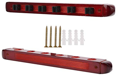 Väggmonterat trä biljard pool Cue rack 6 pinnar hängande hållare biljard tillbehör biljard tillbehör