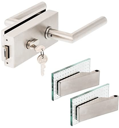 ck-türbeschläge Glastürbeschlag ''Q'' Set PZ | inkl. Profilzylinder | V2A Edelstahl matt | inkl. Studiobändern | metallische Innenmechanik | New Orleans, 353456436