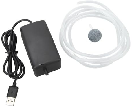 Aquarium-Sauerstoffpumpe, Hocheffizient, IP65, Wasserdicht, Tragbar, Kleines Aquarium, Leise Belüfterpumpe Zum Angeln Im Freien, Geeignet für Aquarien und Fischteiche