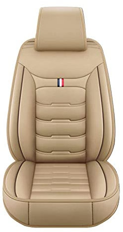 LICOME Auto Sitzbezüge Sets für Ford B-MAX 2012-2018, 5 Sitzer Wasserdicht Atmungsaktiv Leder Autositzbezug Vorne Hinten Schonbezüge, Innenraum Zubehör,E Beige