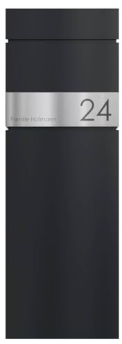 Briefkasten Manufaktur LESSING Edition Boîte aux lettres sur pied - Design Elegance 1 (RAL 9005 noir profond)