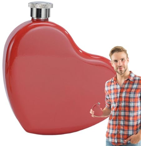 Fiaschetta per liquori da viaggio, carina fiaschetta | Piccola pentola per vino addensata a forma di cuore,La bottiglia di vino rende il barattolo , bottiglia di vino con coperchio in metallo da