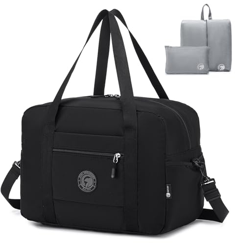 SPAHER Handgepäck Tasche 40x30x25 Eurowings Faltbare Reisetasche Flugzeug Sporttasche Damen Herren Duffle Bag Wasserdicht Weekender Handtaschen Hand Luggage Gym Fitness Bag mit Reise-Kulturbeutel