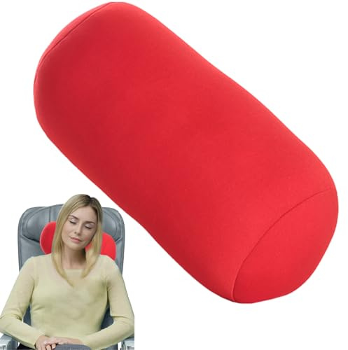 Oreillers cylindriques – Mousse à mémoire de forme pour le cou | Col rond | Cervicale ronde | Tube microbilles pour le soutien du cou | Coussin de dos doux pour le yoga et la relaxation