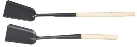 VALICLUD Pala De Mano Para Cocina y Chimenea Mango Largo 2 Piezas (grande Pequeña) Pala De Limpieza Ligera y Multifuncional Adecuado Para Barbacoas y Cenizas Domésticas