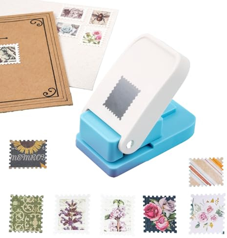 ZenithBurst rektangulära stämplar stansare, pappersstansare, rektangel 2,54 x 2,54 cm, stansstämplar för scrapbooking, kort och gör-det-själv-pysselprojekt