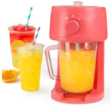 Giles & Posner Funfair Slushie Maker With 1.1 L Detachable Jug | 3 Ice Shaving Modes, Stainless Steel Blade, For Slushies Iced Coffee Cocktails, Red Finish, Easy Pour Jug, 30 W