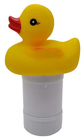 Chemikalien Spender Schwimmend Chlor Spender, Entendesign Grosse Kapazität Dauerhaft Stark Schwimmender Spender Für Schwimmbäder (L,Gelb)