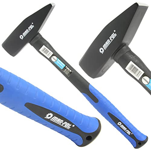 Martello Fiberglass Fibra di Vetro da Fabbro | 1 Kg | 36 cm | Impugnatura in Gomma