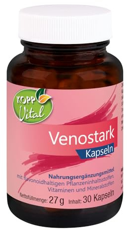 KOPP Vital® Venostark | 30 Kapseln | 27 g | fünfzehn kostbare Inhaltsstoffe