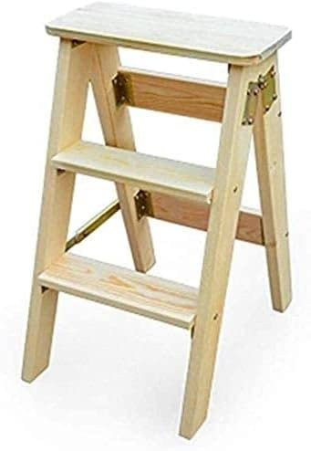 WLCNYL Chair Adult Step Stool Seats Step Stool Wooden Utility Step Multi-Functional Small Ladder 3 Steps Foot Stools Step stool (Color : B)