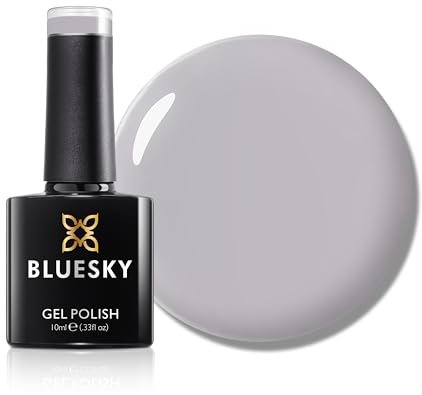 Bluesky Gel Nail Polish 10ml, Cloud Whisper - AW2417, Grey Gel Nail Polish for 21 Day Manicure, Professional, Salon & Home Use, Requires Curing Under LED UV Nail Lamp