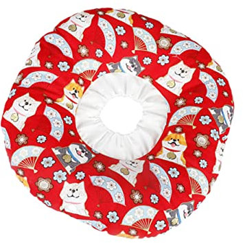 Happyyami Pet Dog Cover Für Schnelle Genesung Antileck Und Antikratz-Kragen s Rot Für Hunde Und Katzen Nach Verletzungen Atmungsaktiv Und Verstellbar