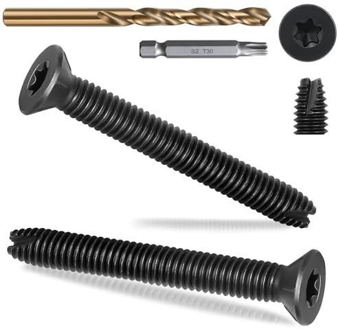 5/16-18 x 3 Flat Head Thread Cutting Self Drilling Deck Screws, Type 7, Star Drive T-30, Steel Floorboard Thread Cutting Screws for Wood & Metal-100 Pack