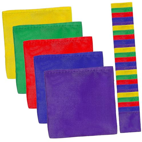 Toyvian 30Pcs Small Colorful Corn Hole Bean Bags for Hand-eye Coordination Tossing Game Cloth Material Educational Party Favors