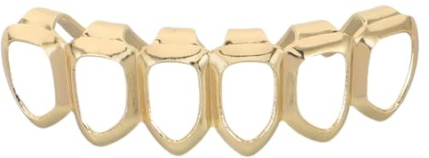 TOYANDONA Zahnschmuck für Kostüme Herausnehmbarer Grill im Hip-hop-rapper-stil Unisex-zahnschmuck aus Vergoldetem für Damen und Herren Halloween-kostümzubehör