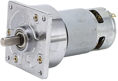 Yosoo Health Gear DC24V Växelmotor, Självlåsande Växel DC-motor med Aluminiumhölje och Mässingsspole, 3,8A Vändbar CW CCW Hög Torsionsreduktion för Skrivare Robotar Automation (600 RPM)