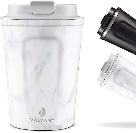 Valvany® Premium Thermobecher „Tumbler” | 350ml, BPA-Frei, Auslaufsicher | Edelstahl Kaffeebecher to go, Dreiwandiger Isolierbecher, Travel Mug mit Deckel für Kaffee und Tee unterwegs