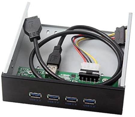 Cablecc Interface USB 3.0 4 ports panneau avant de PC vers carte mère 20 broches pour lecteur CD-ROM 5,25 pouces