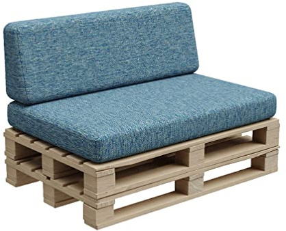 Gutekissen® Pallkuddar palldynor trädgårdskuddar pallmadrasser soffa kudde stoppning dynor för inomhus och utomhusbruk PFBG (Set (120x80 + 120x35), marin)