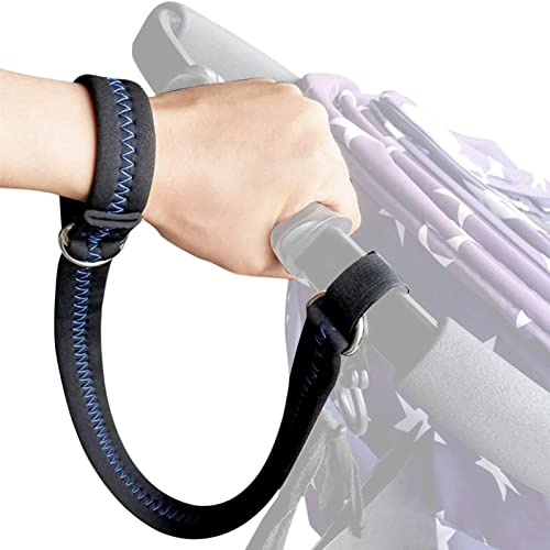 Fowybe 2 Pcs Handschlaufen für Kinderwagen,Rutschfester Gürtel | Kinderwagen Rollstuhl Sicherheitshandschlaufe Kurze Leine für Hunde Sicherheitsvorkehrung Kinderwagenhaken mit Handschlaufe