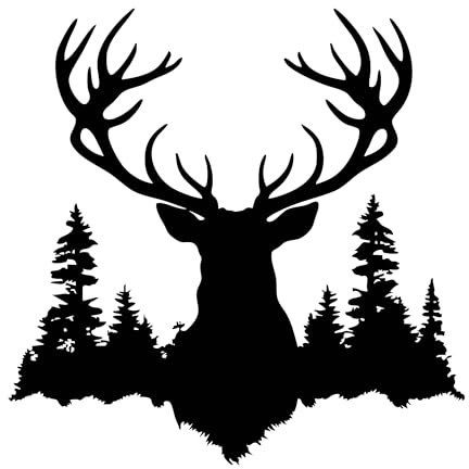 Wohnmobil Aufkleber Hirsch im Wald Jagd Sticker Größe bis XXL Autoaufkleber Caravan viele Farben
