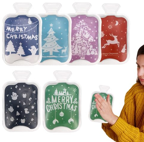 Cute Hot Water Bag – Small PVC Christmas Warmer, Hand Festive Reusable Winter Accessory, Portable Heating Pouch, Cozy Warmth Holder | Comfort for Home Outdoor Travel School Seasonal Activities