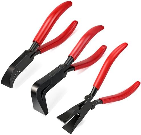 3 PCS Pinces Pliantes, Pinces à cintrer la tôle 0° 45° 90° Mini Pinces à Tôle Pliantes de 22 mm, Droites pour couvreurs et Plombiers, Poignées Antidérapantes pour le Pliage et le Lissage de la tôle