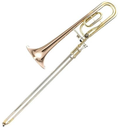 Trombón De Varas Tenor En Si Bemol Y Fa Bronce Fosforado Lacado En Oro instrumento Trombón