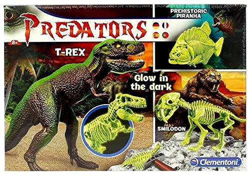 Clementoni Predators Experimentlåda skelett dinosaurie (Glow in the Dark)