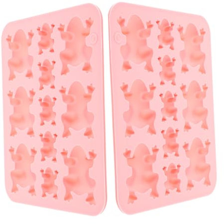 HAPINARY 2stücke Silikonform in Froschform Für Diy Schokoladen Kleine Backformen Für Süßigkeiten Flexible Schokoladenform Für Kuchen Und Pralinen
