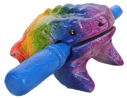 TOYANDONA Holzfrosch Musikinstrument mit Klarem Klang und Dekorativem Design für Orff Percussion Aktivitäten und Musikalische Früherziehung