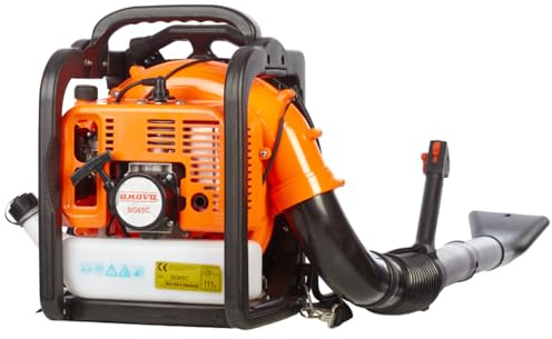 ANOVA - Soplador Gasolina | 3,9 HP - 2,9 KW | 65,5 CC | 10 KG | Volumen Aire 19,7 M³/MIN | Velocidad Aire 85 M/S | para Limpieza de Hojas, Recortes y Restos en Jardines y Aceras | Arranque Manual