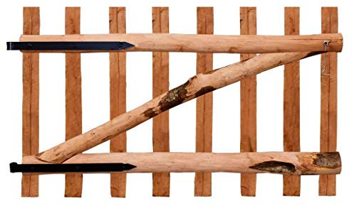 vidaXL Portillon de Clôture Bois de Noisetier Imprégné 100x60 cm Porte Jardin