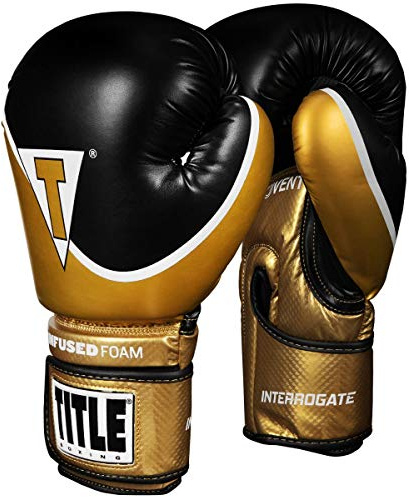 Title Boxing Infused Foam Interrogate Training Gloves 2.0, Gold/Black, 20 oz